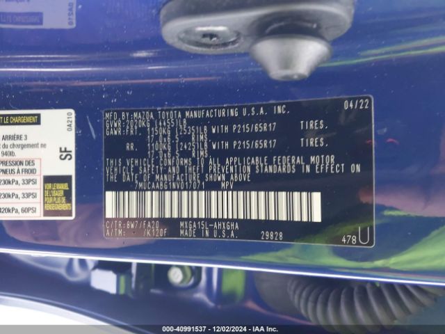 7MUCAABG1NV017071 Toyota Corolla Cross Le