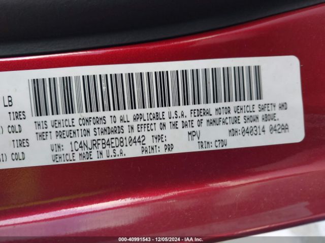 1C4NJRFB4ED810442 Jeep Patriot Latitude
