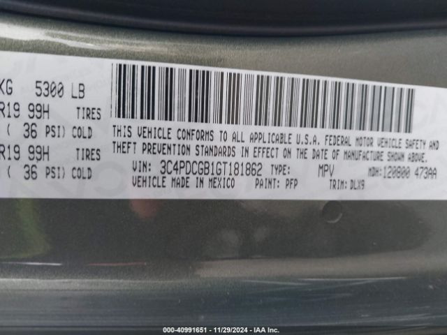 3C4PDCGB1GT181862 Dodge Journey Crossroad Plus