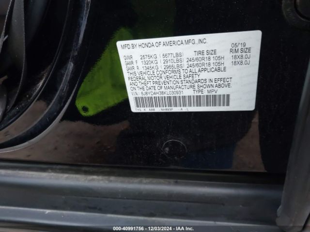 5J8YD4H38KL030931 Acura Mdx Standard