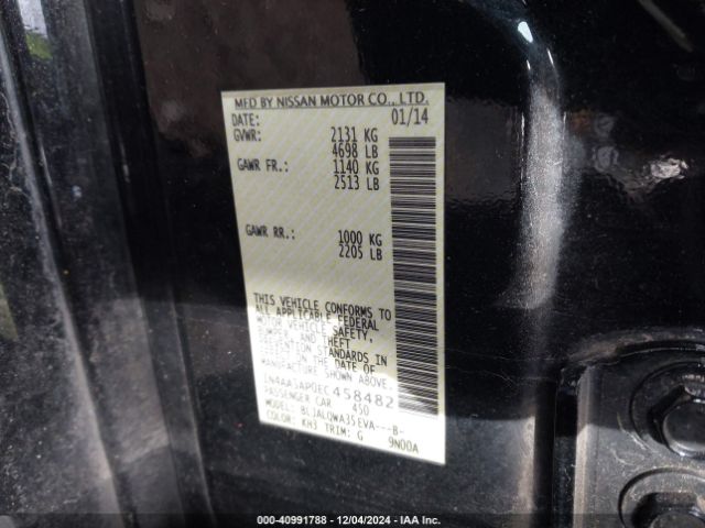 1N4AA5AP0EC458482 Nissan Maxima 3.5 S/3.5 Sv