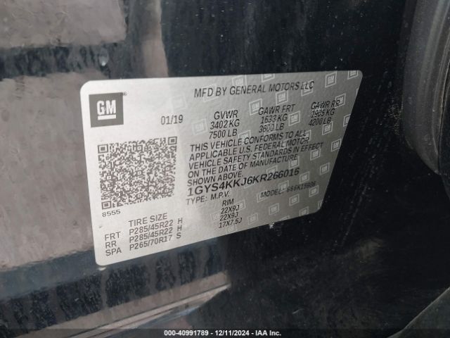 1GYS4KKJ6KR266016 Cadillac Escalade Esv Platinum
