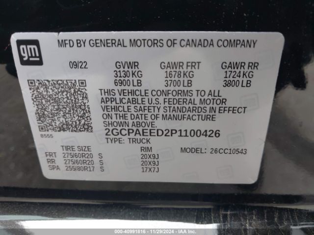 2GCPAEED2P1100426 Chevrolet Silverado 1500 2wd  Short Bed Ltz