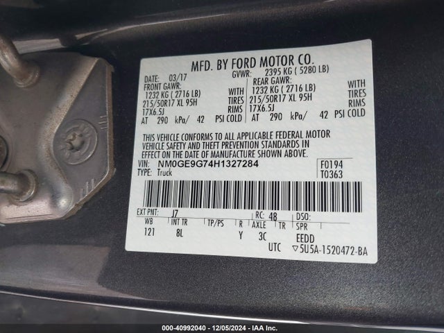 Ford Transit Connect Titanium 2017 NM0GE9G74H1327284 Image 9