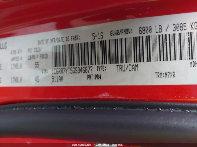1C6RR7YT5GS346877 RAM 1500 Rebel