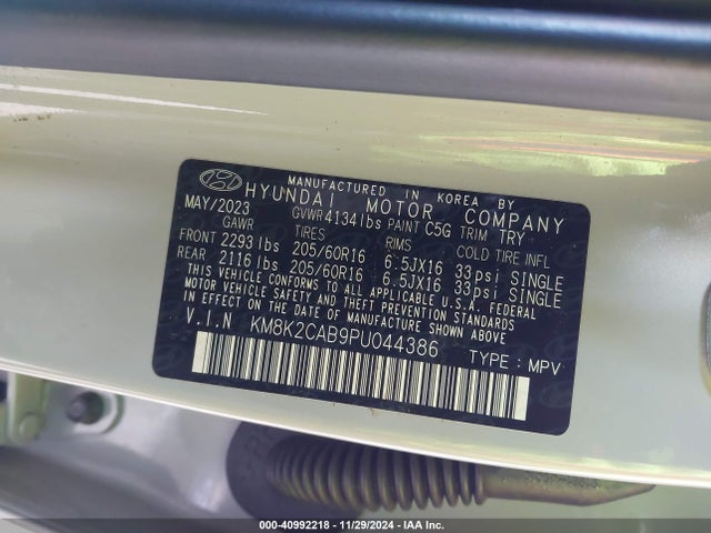 Hyundai Kona Se 2023 KM8K2CAB9PU044386 Image 9