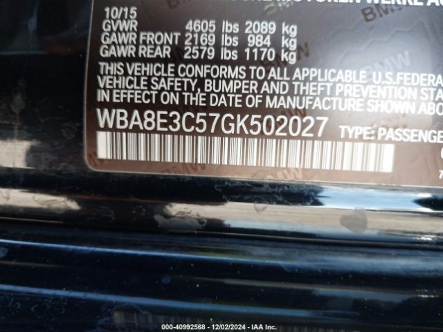 WBA8E3C57GK502027 BMW 328i Xdrive
