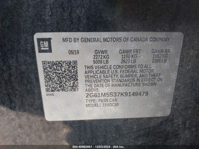 2G61M5S37K9149479 Cadillac XTS LUXURY