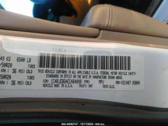 1C4RJEBG4EC464099 Jeep Grand Cherokee Limited