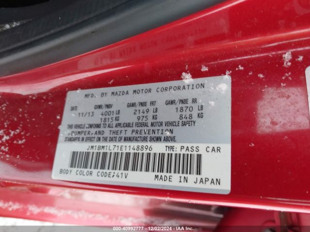 JM1BM1L71E1148896 Mazda Mazda3 I Touring