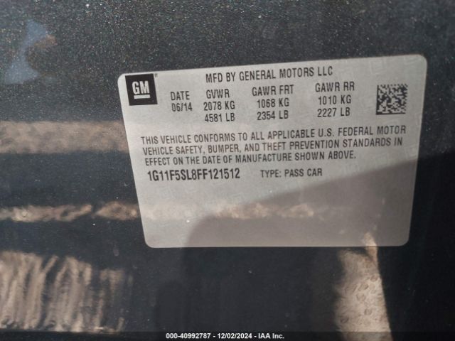 1G11F5SL8FF121512 Chevrolet Malibu 1lz