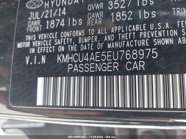 Hyundai ACCENT GLS 2014 KMHCU4AE5EU768975 Image 9