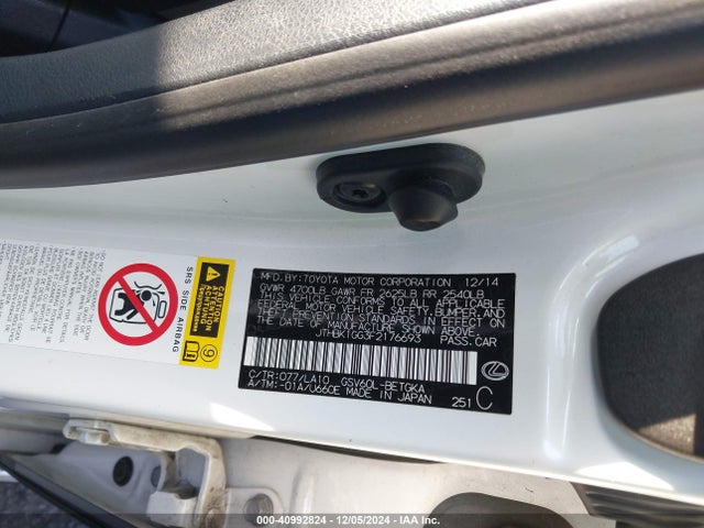 Lexus ES 350 2015 JTHBK1GG3F2176693 Image 9