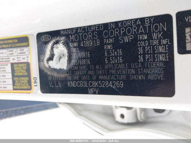 KNDCB3LC8K5284269 KIA NIRO LX