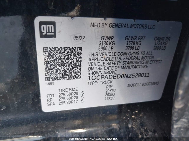 1GCPADED0NZ528011 Chevrolet Silverado 1500 2wd  Short Bed Rst