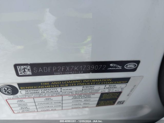 SADFP2FX7K1Z39072 Jaguar E-PACE SE