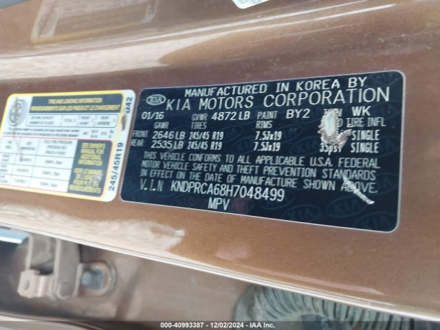 KNDPRCA68H7048499 KIA Sportage Sx Turbo