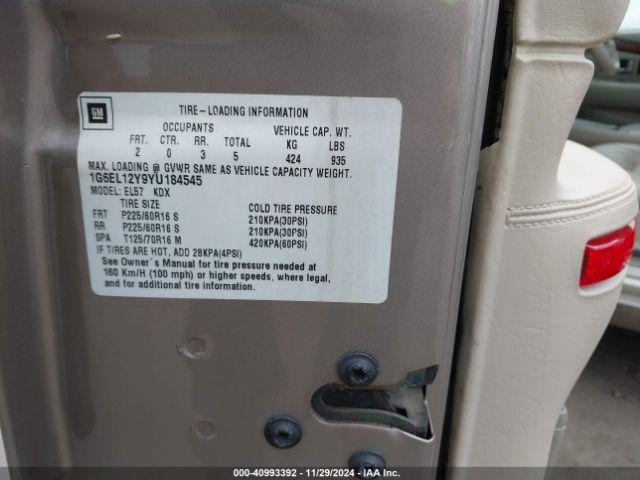 2000 CADILLAC ELDORADO 1G6EL12Y9YU184545 Photo 8
