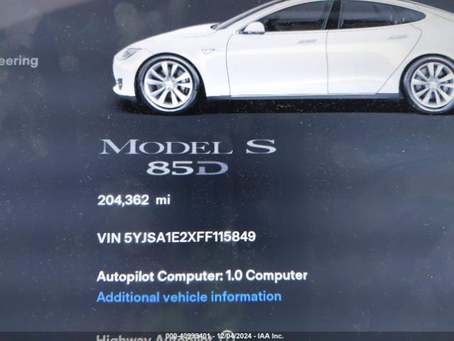 5YJSA1E2XFF115849 Tesla Model S 70d/85d/p85d
