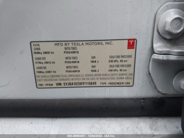 5YJSA1E2XFF115849 Tesla Model S 70d/85d/p85d