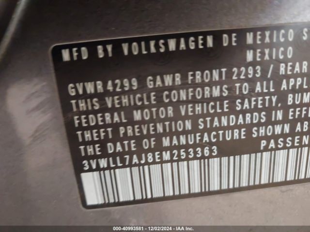 3VWLL7AJ8EM253363 Volkswagen Jetta 2.0l Tdi