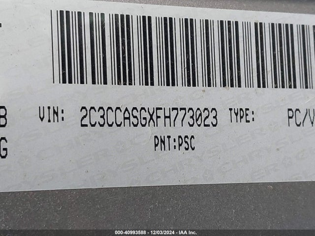 Chrysler 300c Platinum 2015 2C3CCASGXFH773023 Image 9