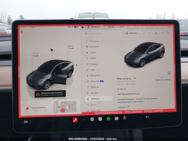 7SAYGDEE5PF919128 Tesla Model Y Awd/long Range Dual Motor All-wheel Drive