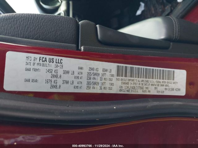 1C4RJFAG9LC177846 Jeep Grand Cherokee Altitude 4x4