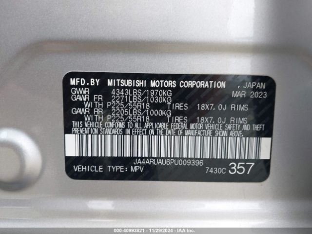 JA4ARUAU6PU009396 Mitsubishi Outlander Sport 2.0 Se
