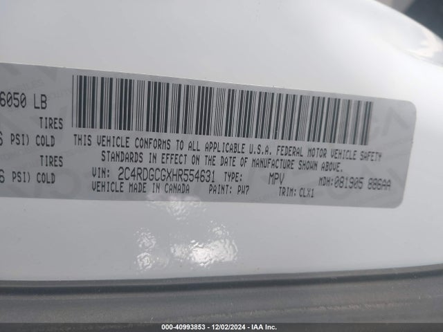 Dodge Grand Caravan Sxt 2017 2C4RDGCGXHR554631 Image 9