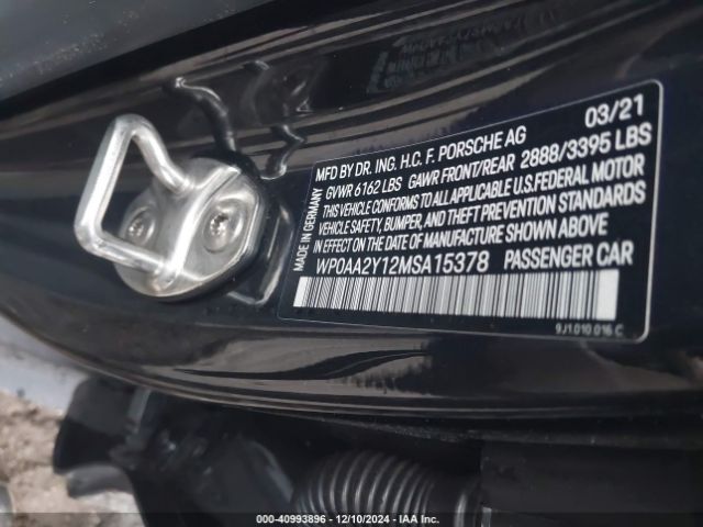 2021 PORSCHE TAYCAN WP0AA2Y12MSA15378 Photo 8