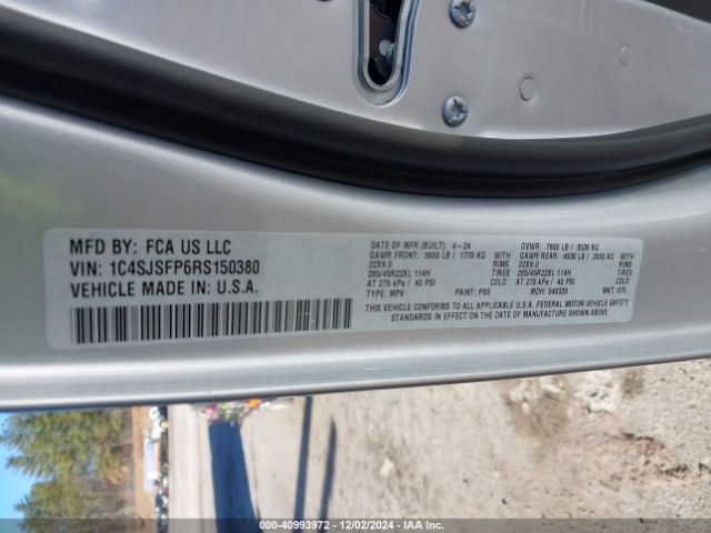 1C4SJSFP6RS150380 Jeep Grand Wagoneer L Series Ii 4x4