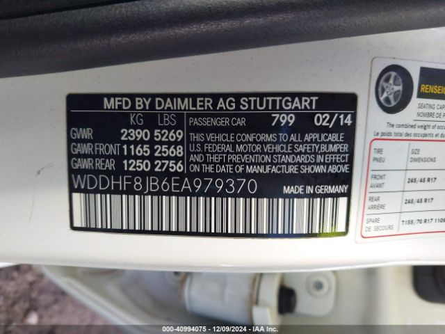 WDDHF8JB6EA979370 Mercedes-Benz E 350 4matic