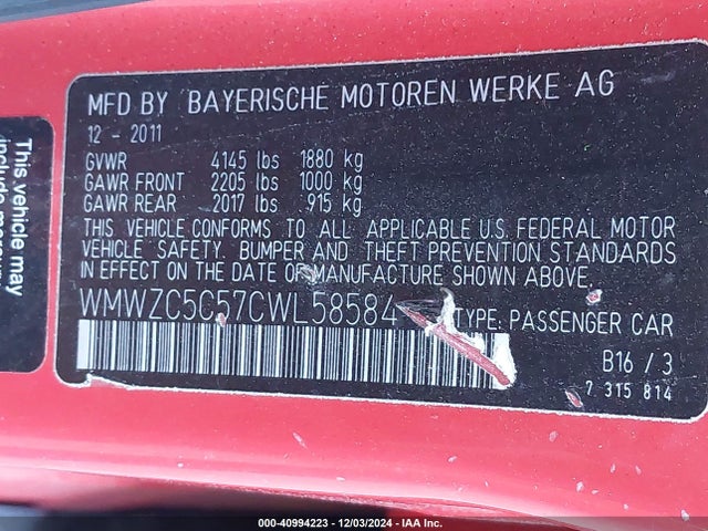 2012 MINI COOPER S COUNTRYMAN WMWZC5C57CWL58584 Photo 8