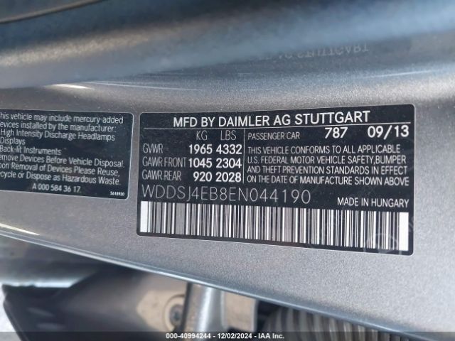 WDDSJ4EB8EN044190 Mercedes-Benz CLA 250