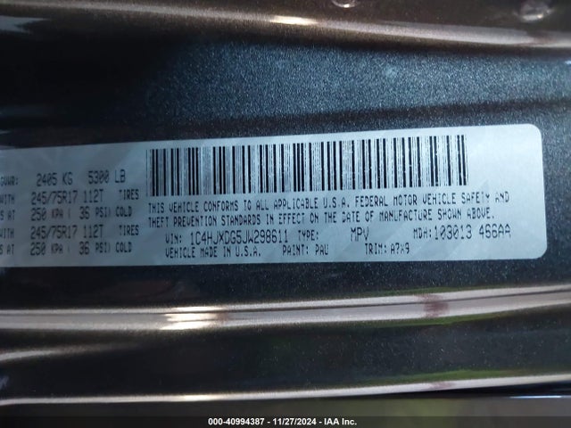 1C4HJXDG5JW298611 Jeep Wrangler Unlimited Sport S 4x4
