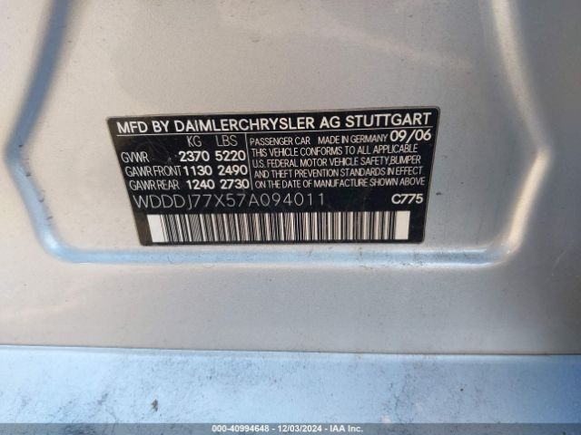 2007 MERCEDES-BENZ CLS 63 AMG WDDDJ77X57A094011 Photo 8