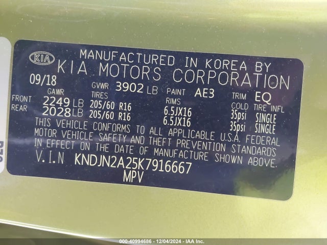 KIA Soul 2019 KNDJN2A25K7916667 Image 9