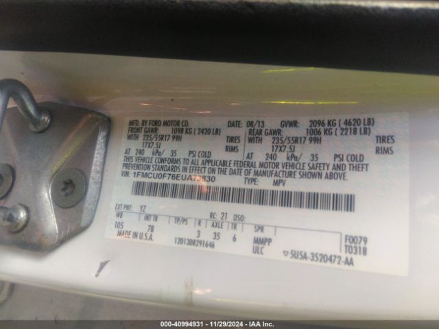 1FMCU0F76EUA73830 Ford ESCAPE S