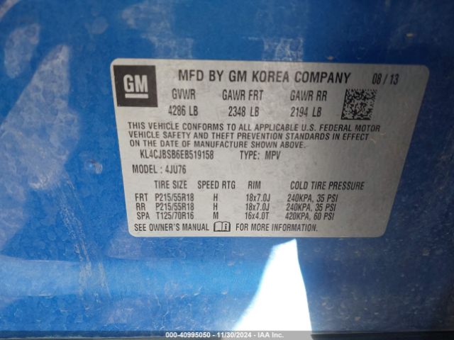 KL4CJBSB6EB519158 Buick Encore Convenience