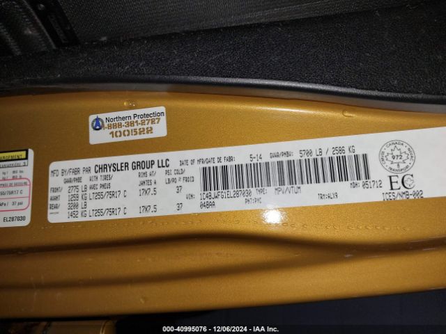 1C4BJWFG1EL287030 Jeep Wrangler Unlimited Rubicon