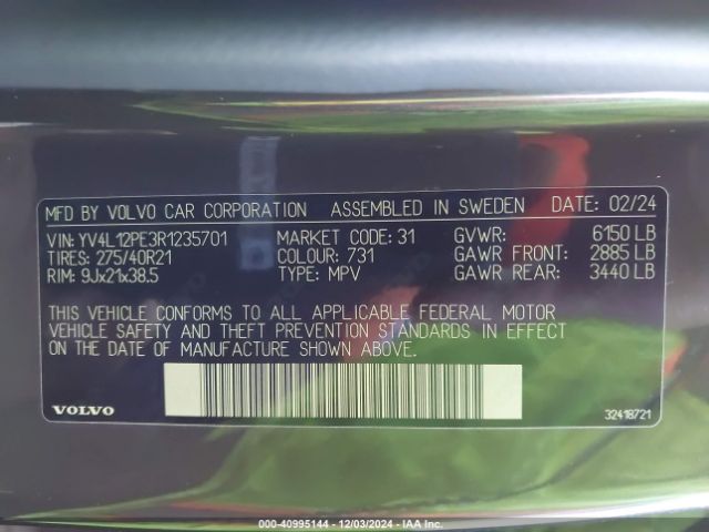 YV4L12PE3R1235701 Volvo Xc90 B5 Plus Bright Theme