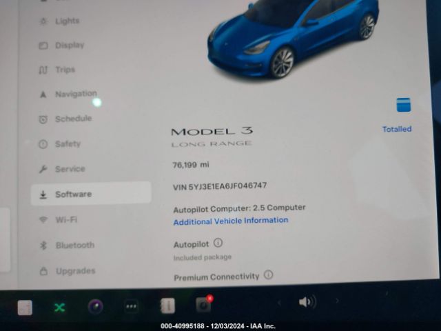 5YJ3E1EA6JF046747 Tesla Model 3 Long Range/mid Range