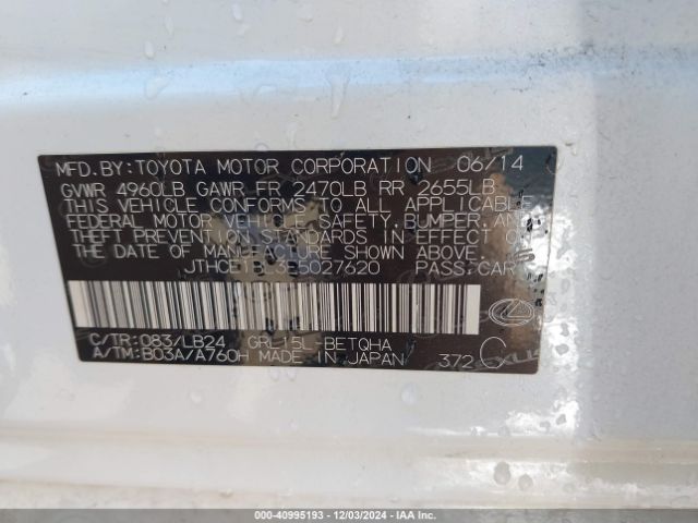 JTHCE1BL3E5027620 Lexus GS 350