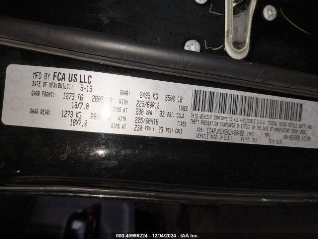 1C4PJMDX2KD460492 Jeep Cherokee Limited 4x4