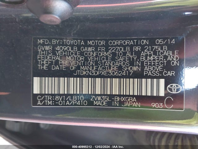 Toyota Prius Plug-in Advanced 2014 JTDKN3DPXE3062417 Image 9