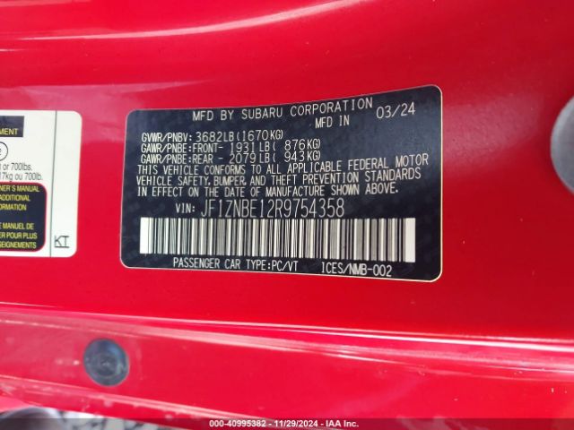 2024 TOYOTA GR86 JF1ZNBE12R9754358 Photo 8