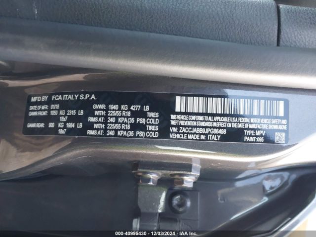 ZACCJABB9JPG86498 Jeep Renegade Latitude Fwd