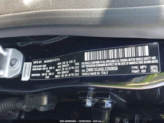 ZN661XUA0LX350659 Maserati Levante