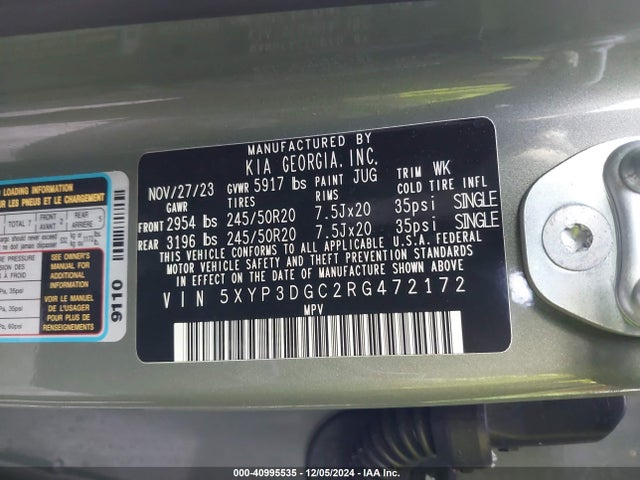 KIA Telluride Ex X-line 2024 5XYP3DGC2RG472172 Image 9